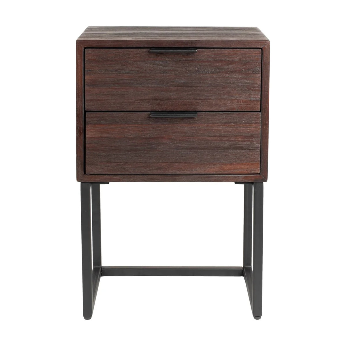Side Table Webster Brown Domestica – Front View on White