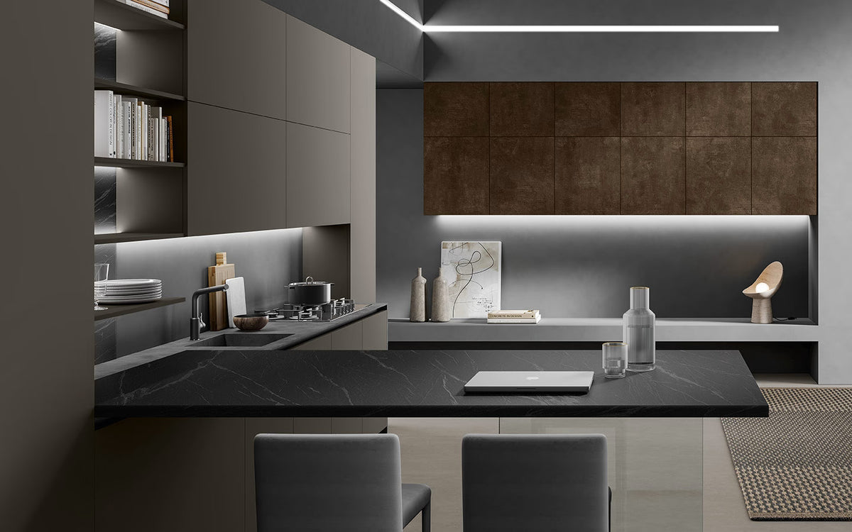 Viola Kitchen Domestica – PET Kitchen with Bronze Wall Units