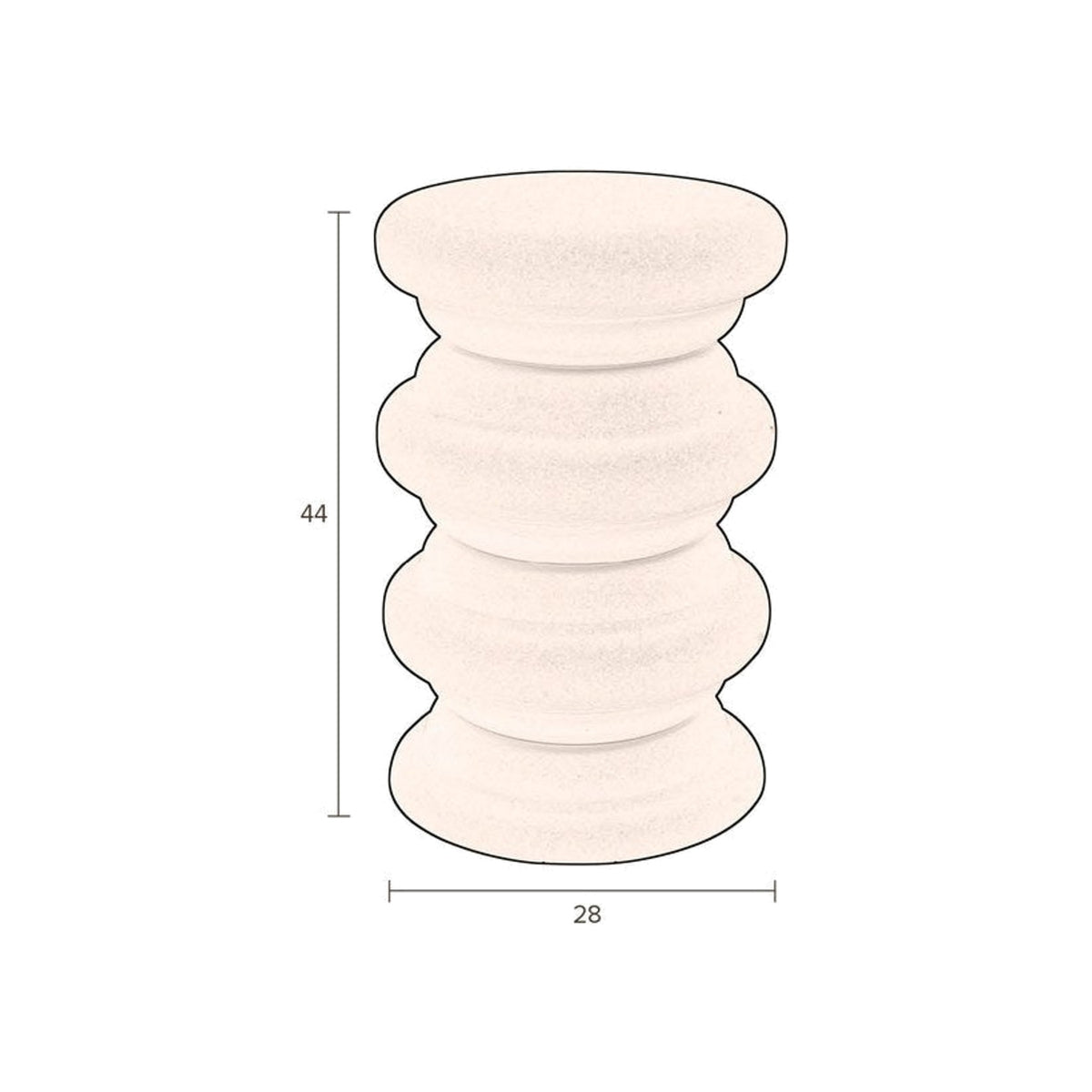 Stool Artemis Brown Domestica – Dimensions Drawing
