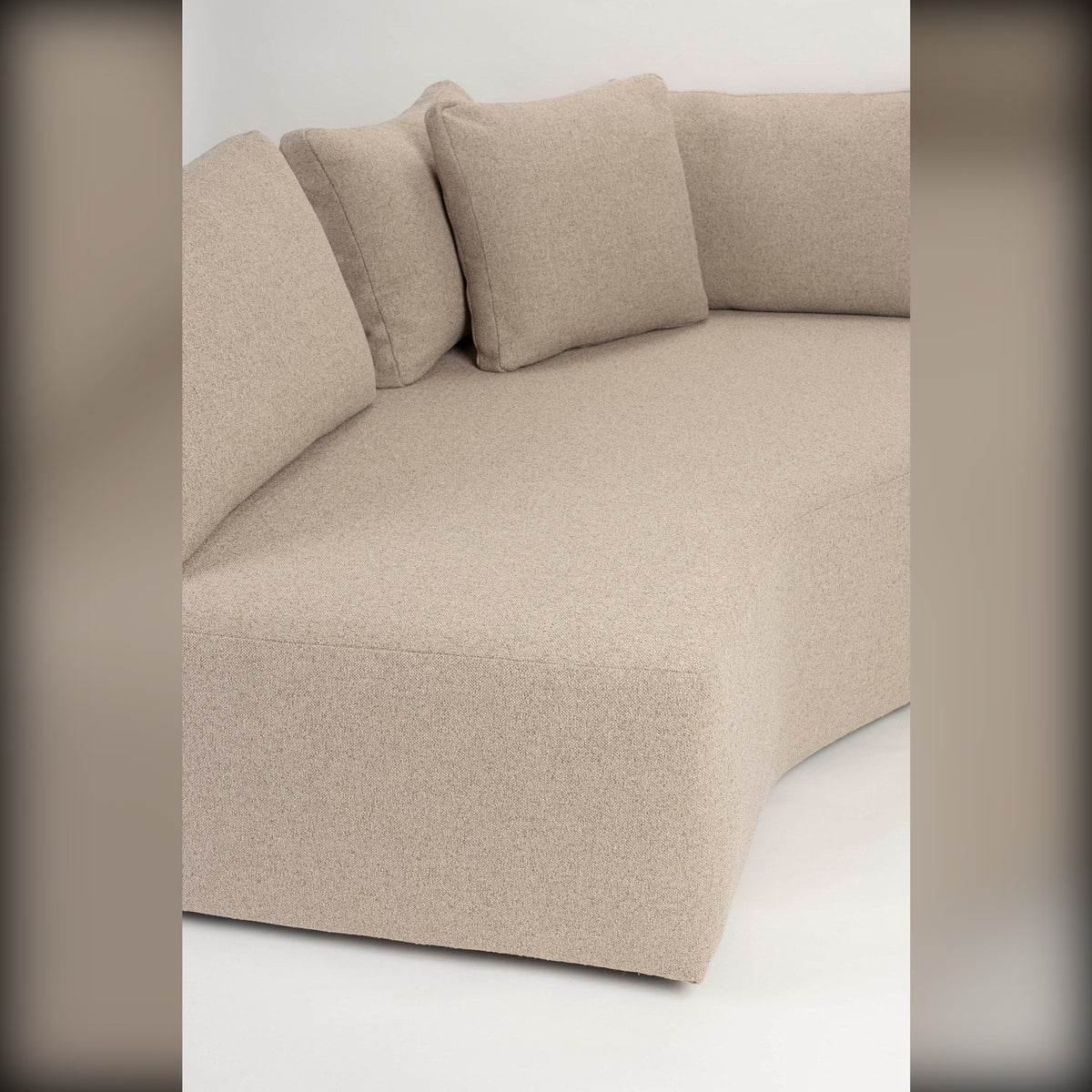 Sofa Element Prosper Chaise Longue Left Cappuccino Domestica – Seat and Back Cushions Close-up