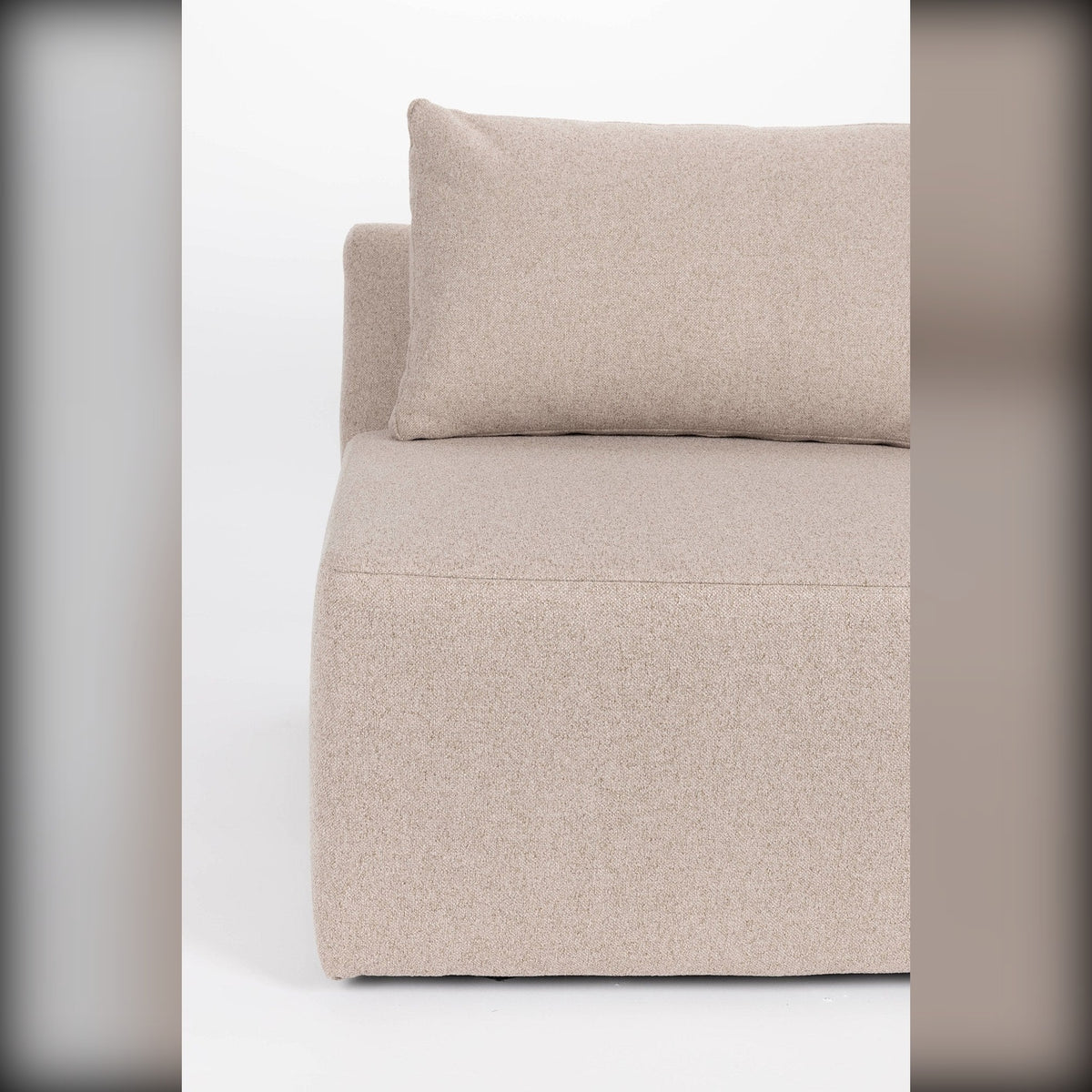 Sofa Element Prosper Seat Right Cappuccino Domestica – Back Cushion and Seat Close-up