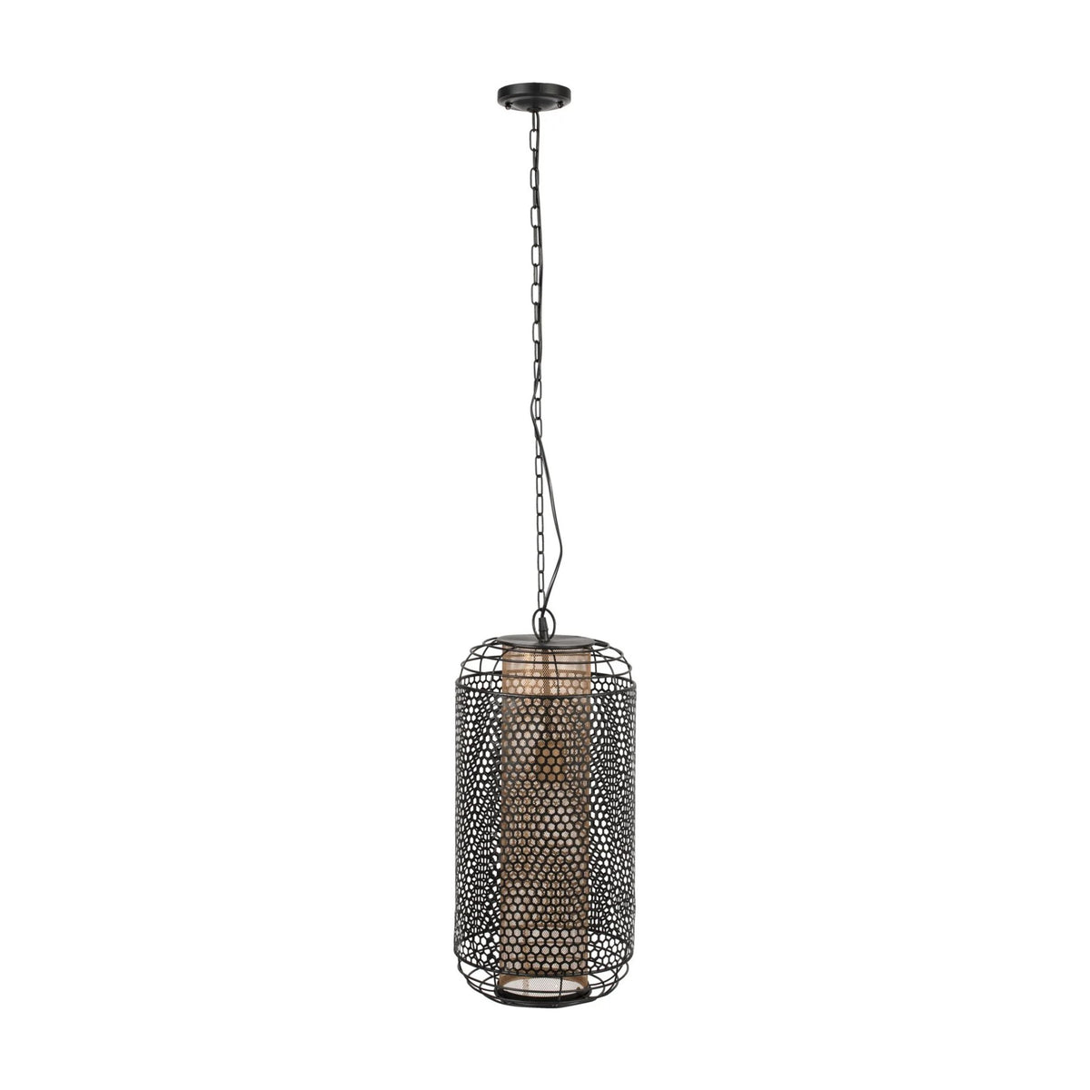 Pendant Lamp Archer L Black Domestica – Front View on White