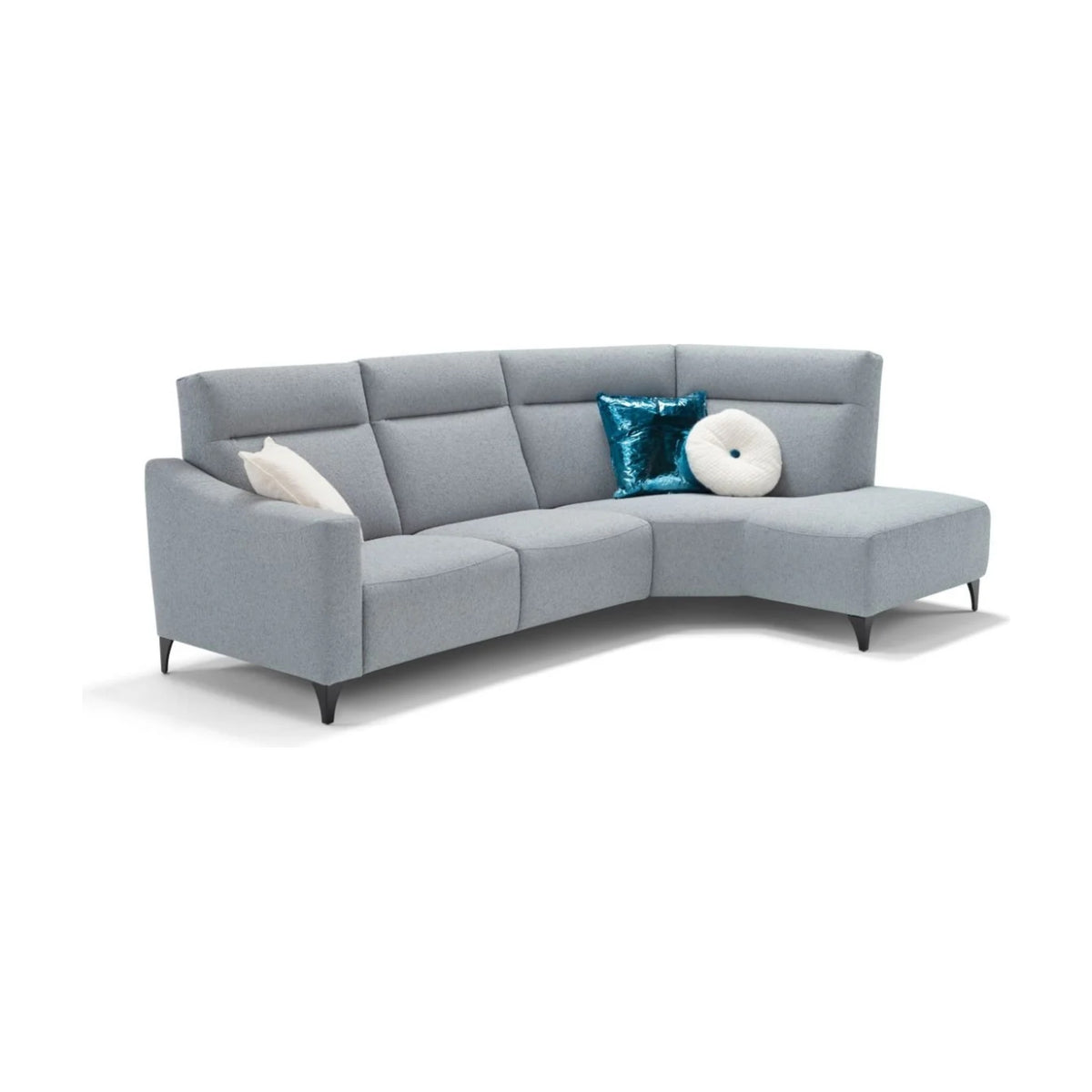 Piper Domestica – Grey Chaise Configuration, Three Quarter View on White