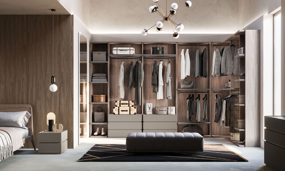 Walk-in Wardrobe Flexi ORME – Walk-in wardrobe view