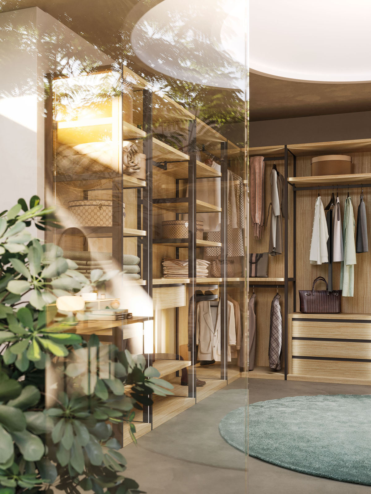 Walk-in Wardrobe Skeletro ORME – Interior detail 1