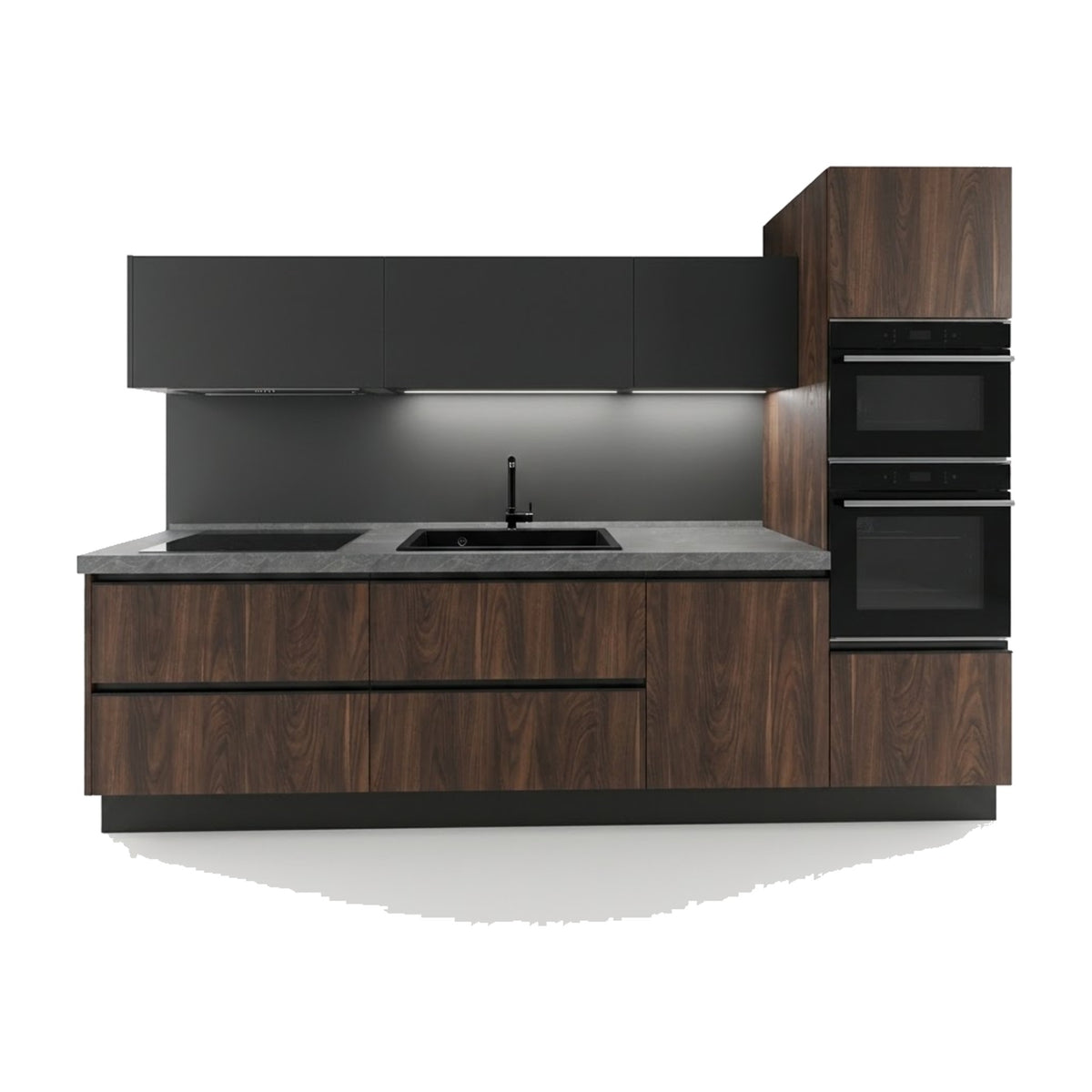 Viola Dark Kitchen Domestica – Showroom Model – Front View on White