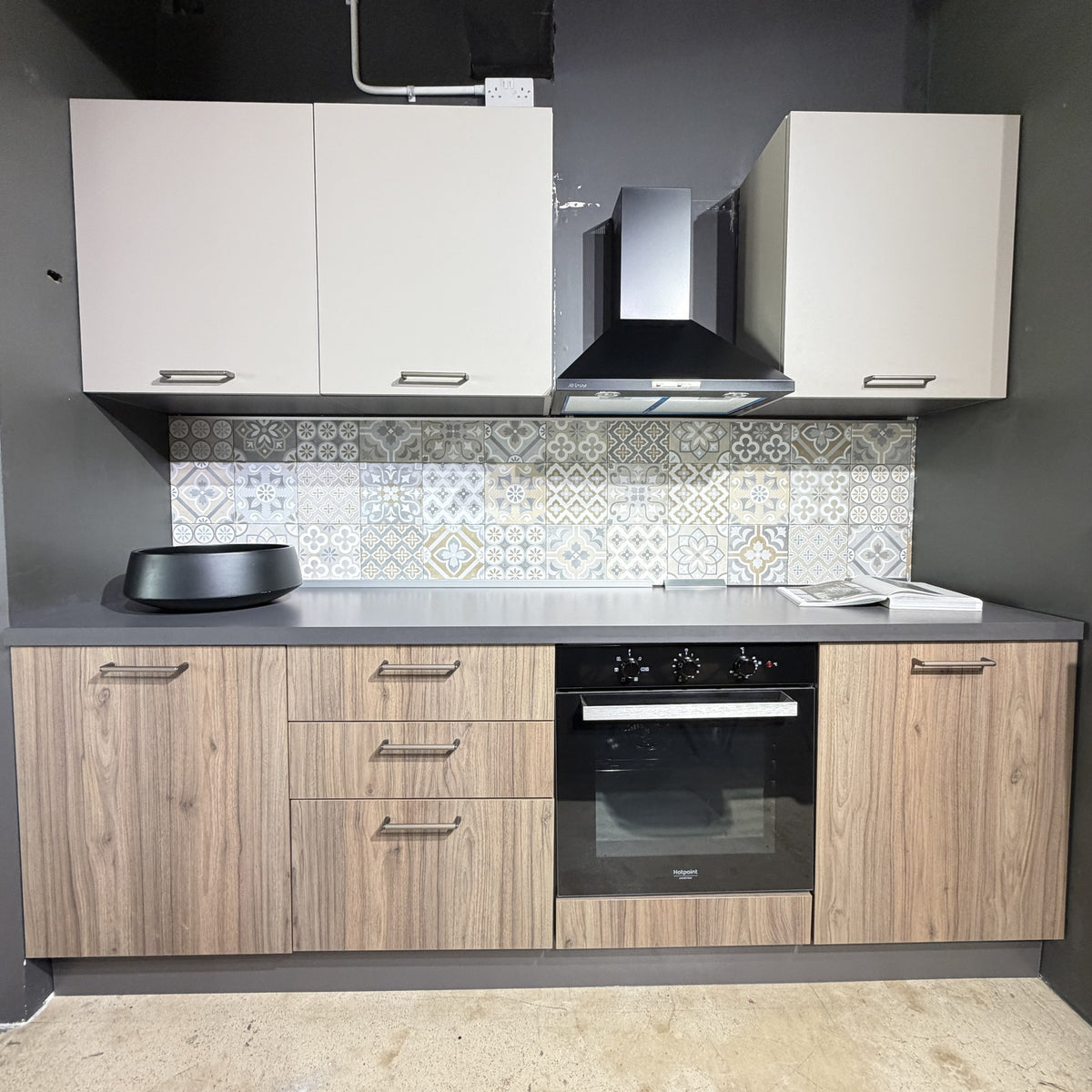Viola Light Walnut Kitchen Domestica – Showroom Model – Full Kitchen Front View