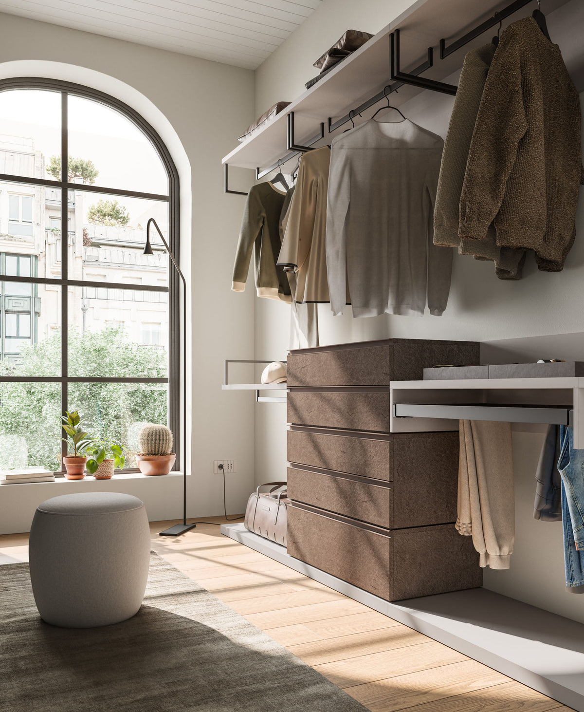 Walk-in Wardrobe Alea ORME – Interior detail 1