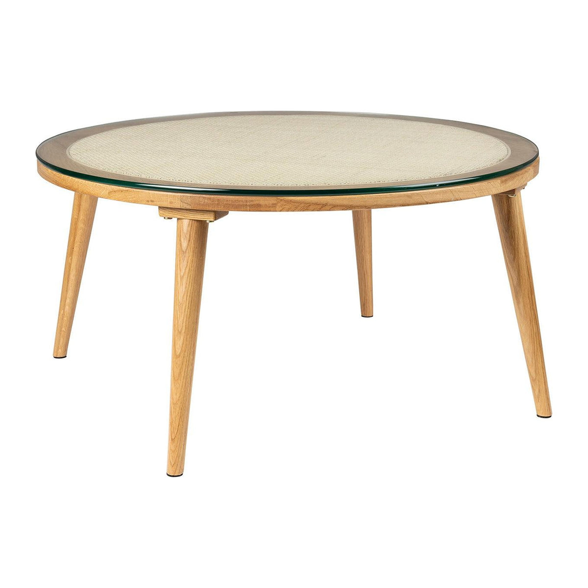 Coffee Table Haru Round Natural Domestica – Three Quarter View on White