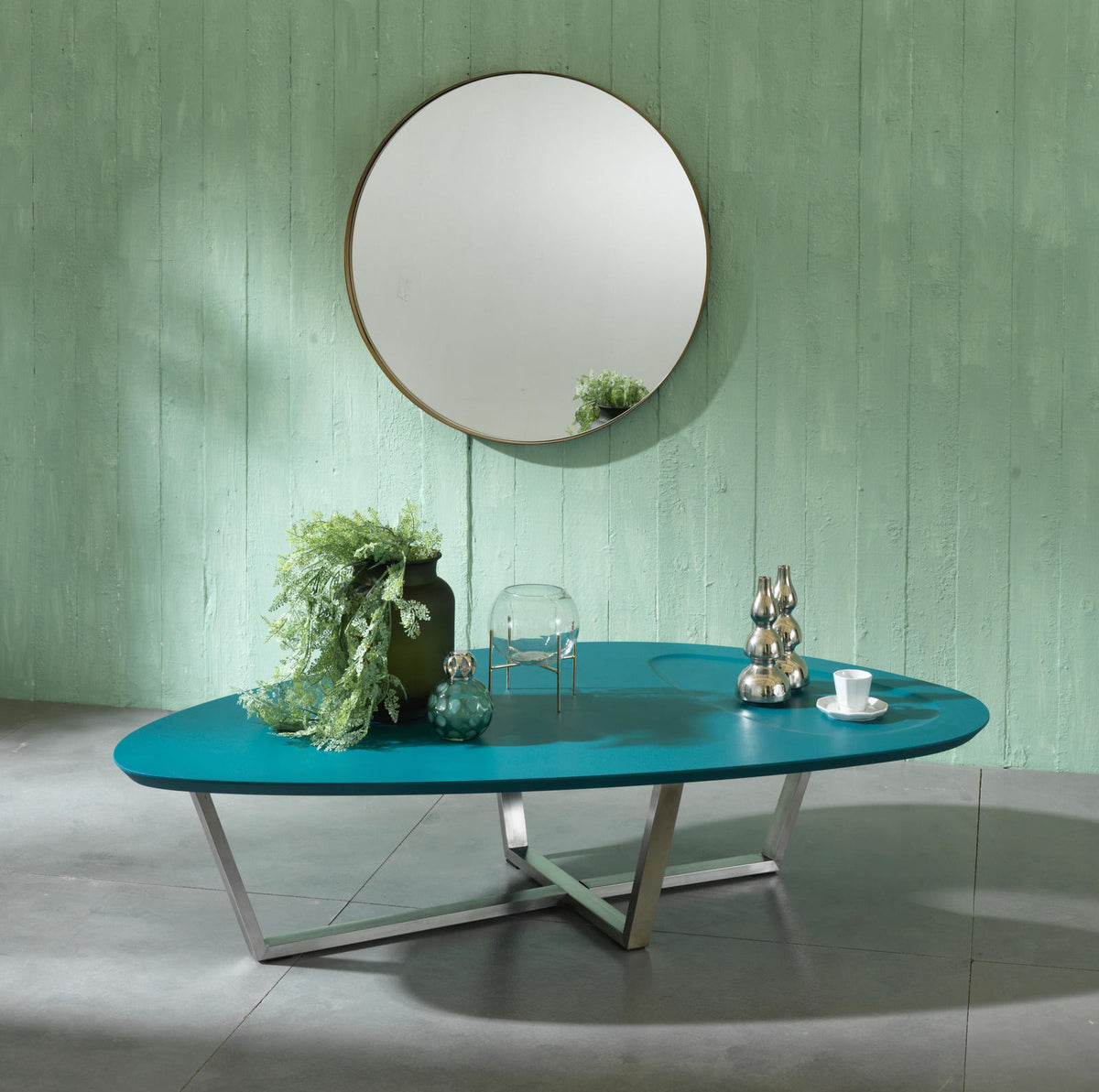 Coffee Table Drop Petrol Green Domestica – Dimensions Drawing